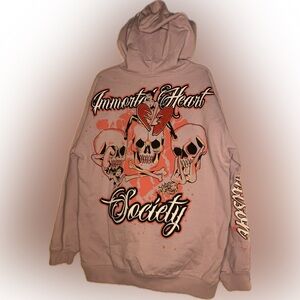 WATSON Immortal Heart Society Hoodie XL Skull Graphic NWT